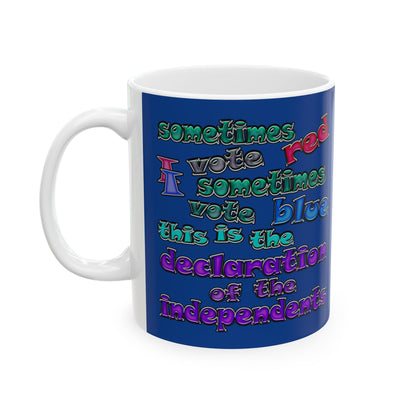 declaration of the independents - White Mug (dark blue)