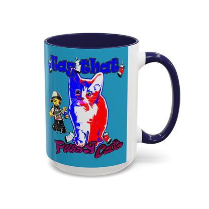 tag that - Accent Mug (turquoise)
