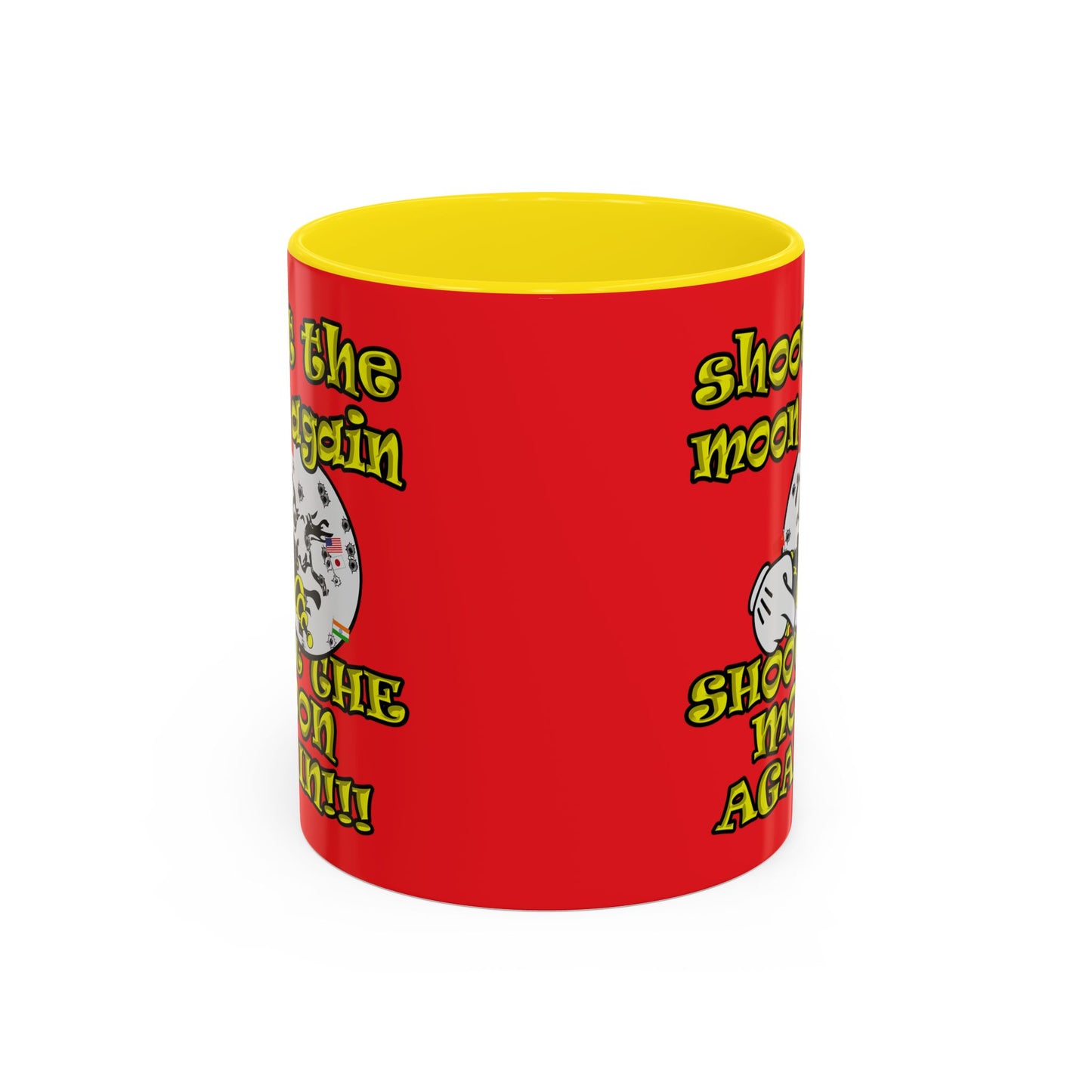shoot the moon again - Accent Mug (red)