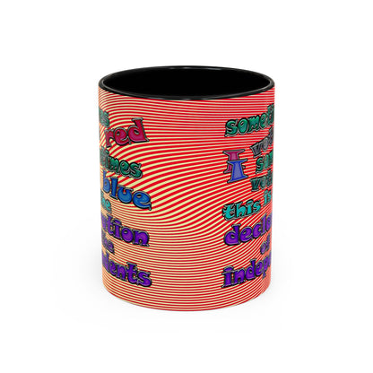 declaration of the independents - Accent Mug (yellow-orange wave)