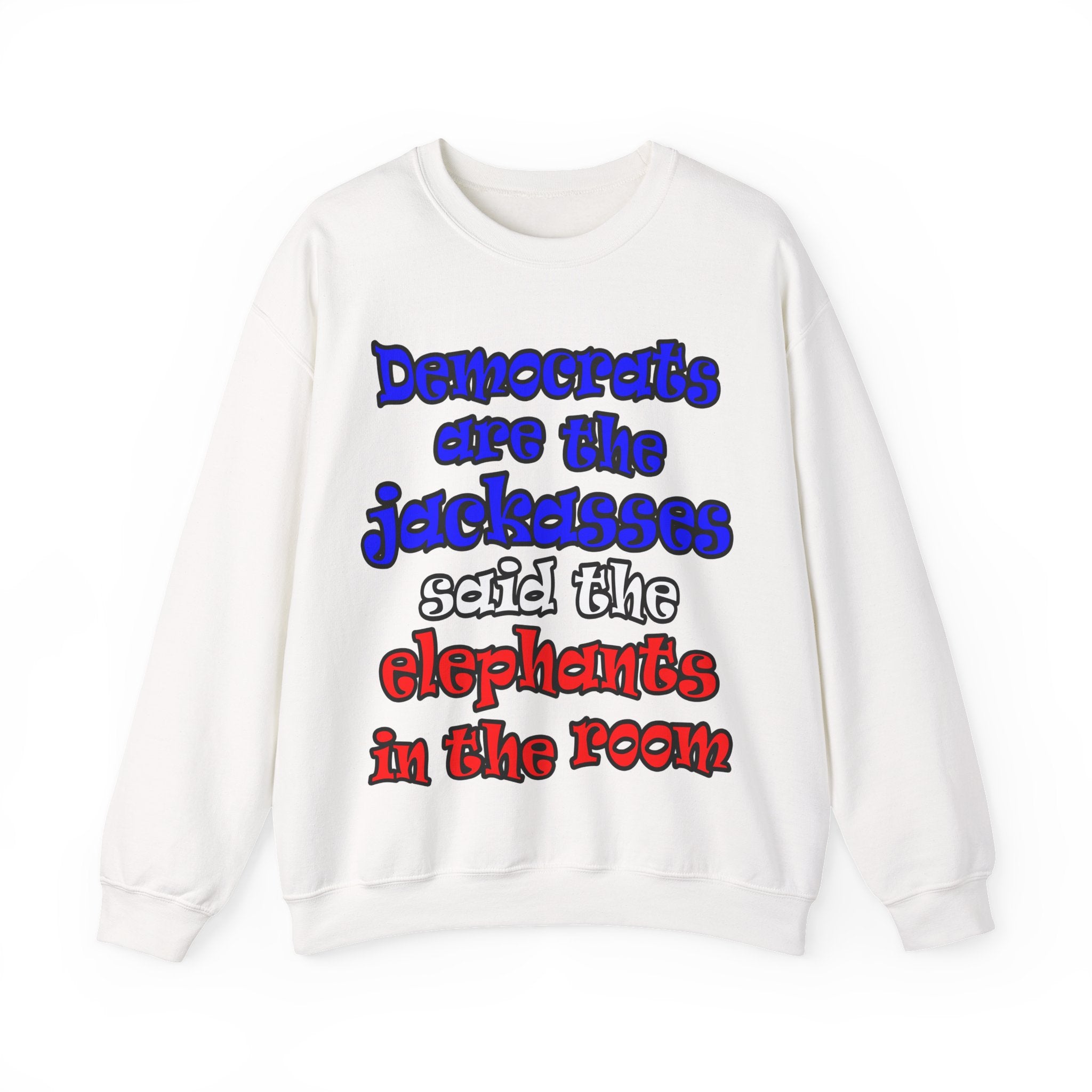 donkeys and elephants - Unisex Heavy Blend™ Crewneck Sweatshirt