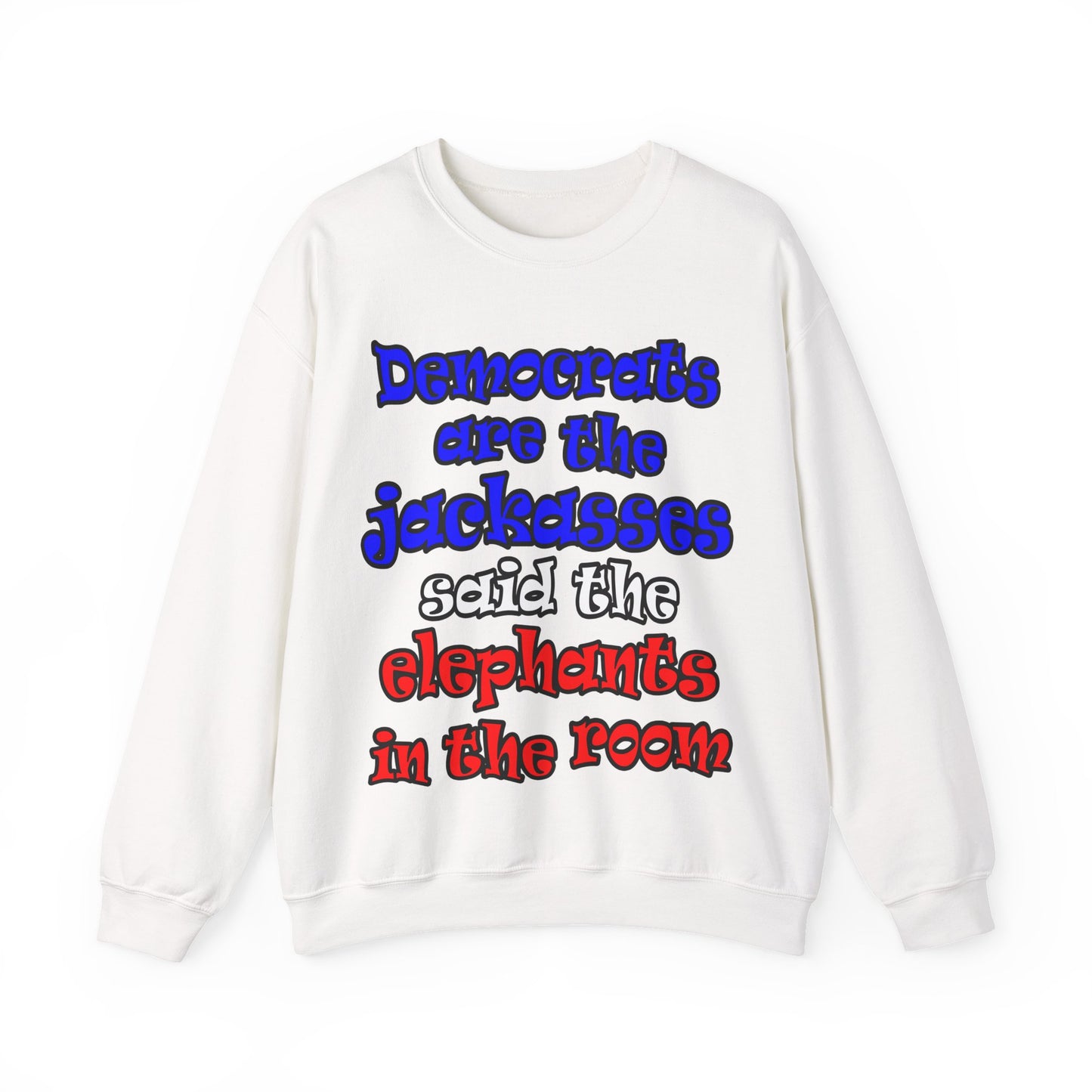 donkeys and elephants - Unisex Heavy Blend™ Crewneck Sweatshirt