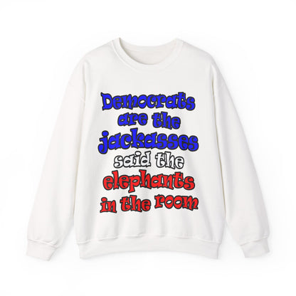donkeys and elephants - Unisex Heavy Blend™ Crewneck Sweatshirt
