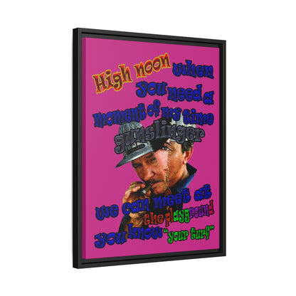 high noon - framed canvas art (pink)