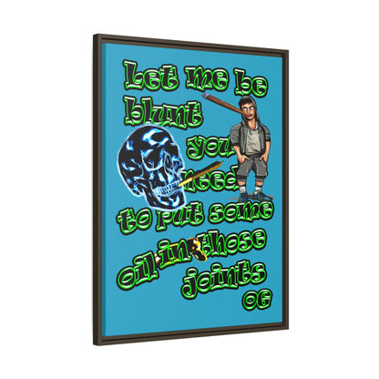 og - framed canvas art (turquoise)