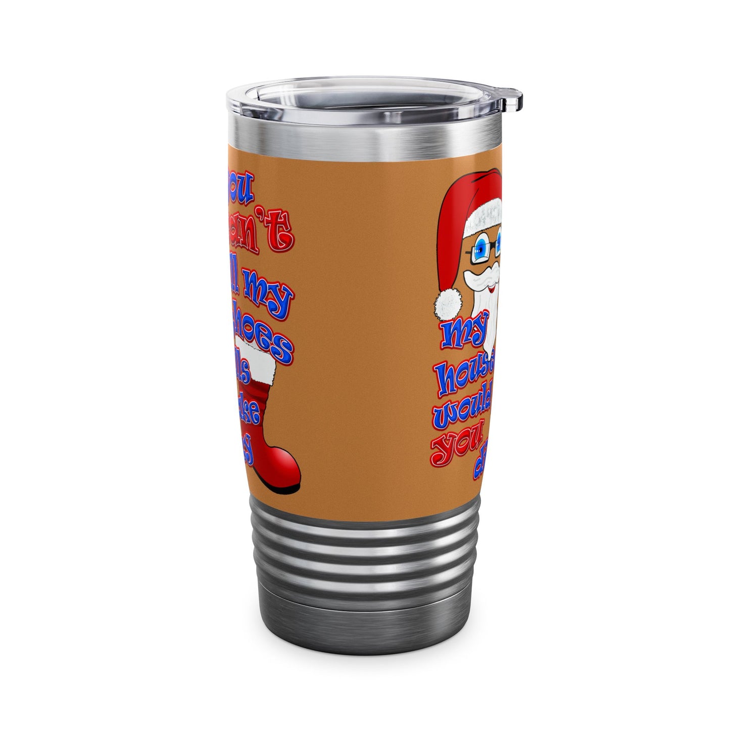 santa's shoes - Ringneck Tumbler, 20oz (light brown)