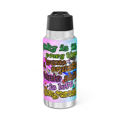 the bum's shit - Gator Tumbler, 32oz (light blue-pink wave)