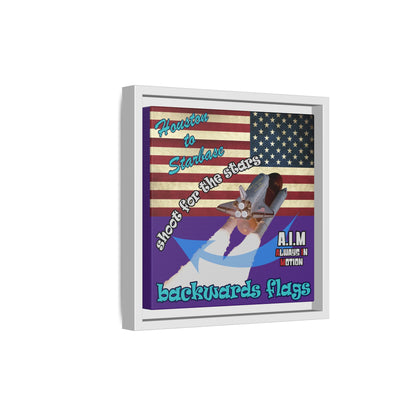 shoot for the stars - framed canvas art (purple)
