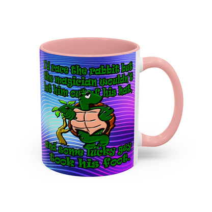 turtle race - Accent Mug (purple wave)