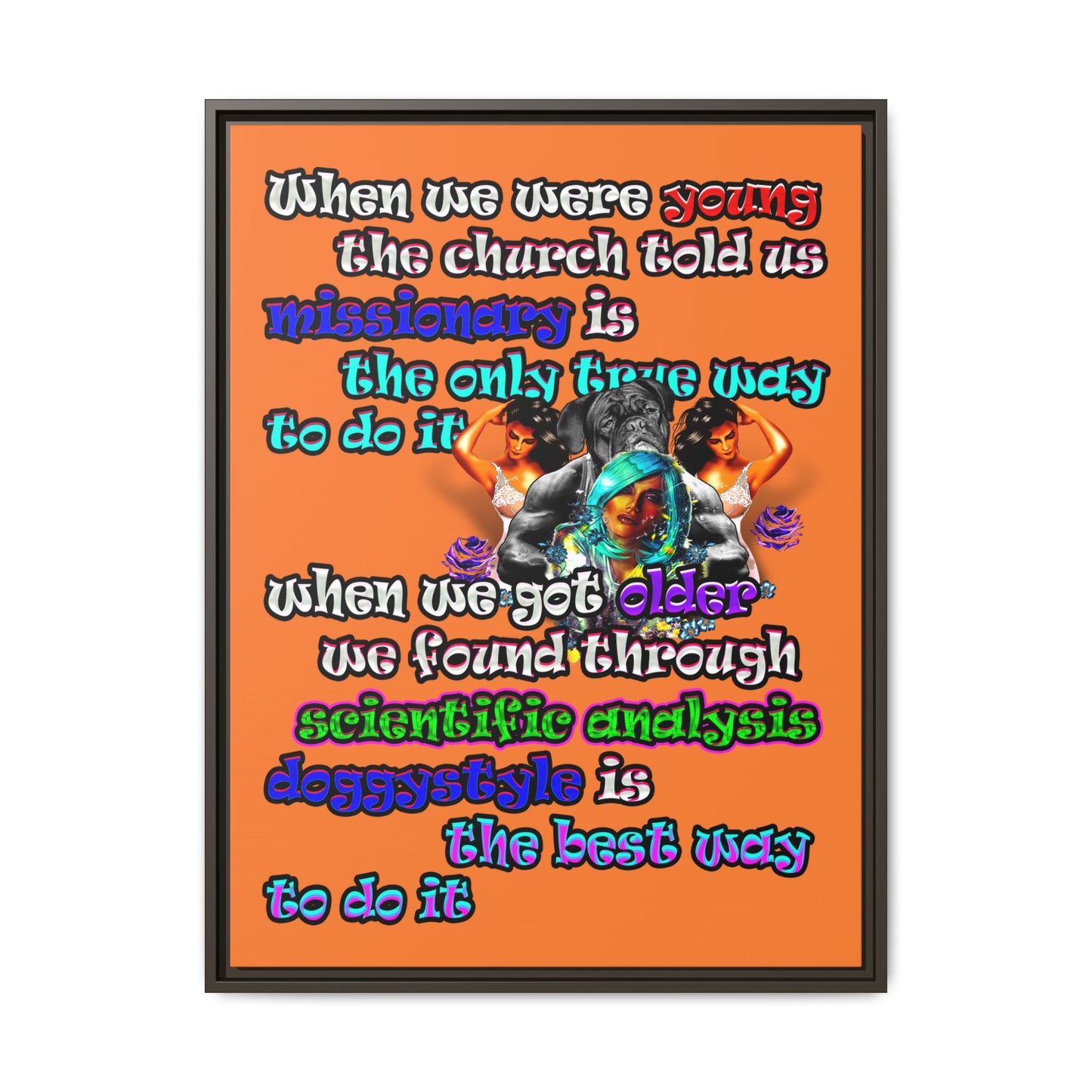doggystyle - framed canvas art (crusta)