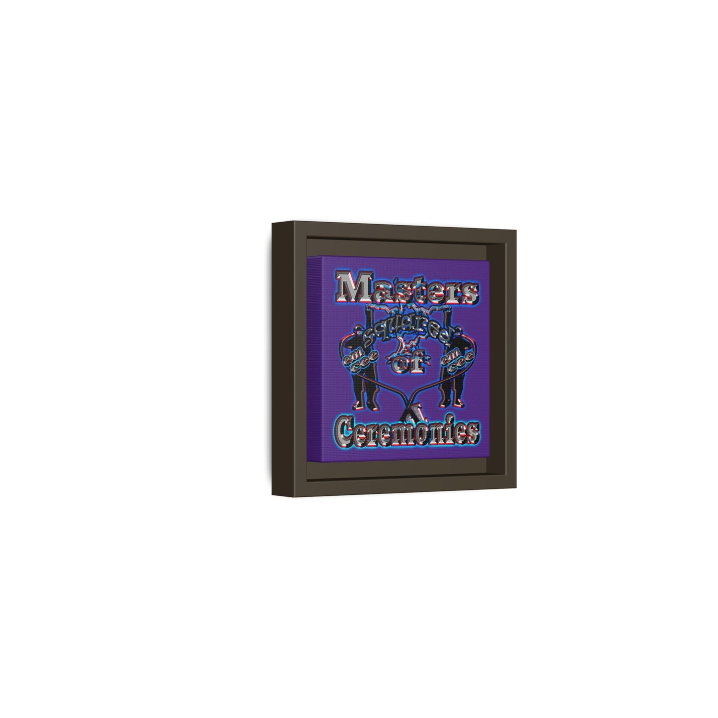 em cee squared - framed canvas art (purple)