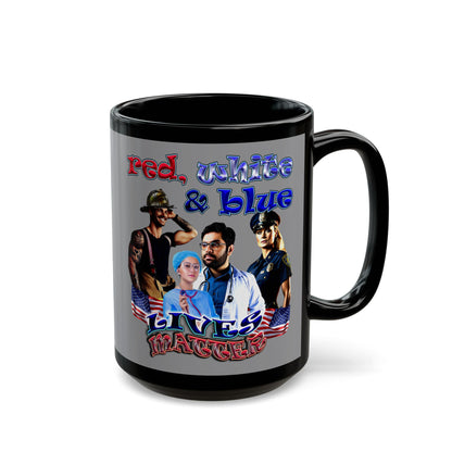 rw&b lives matter - Black Mug (grey)