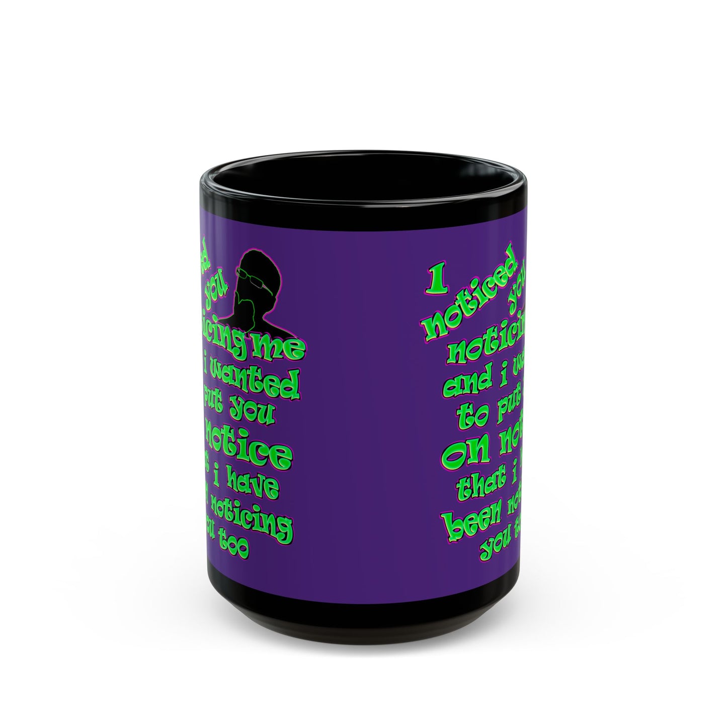 noticed you noticing - Black Mug (purple)