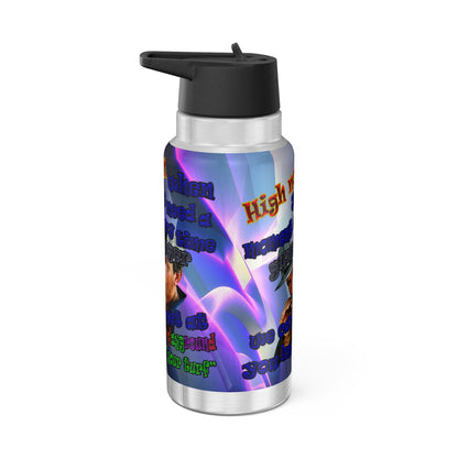 high noon - Gator Tumbler, 32oz  (grey-pink wave)