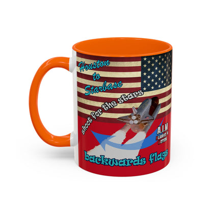 shoot for the stars - Accent Mug (dark red)