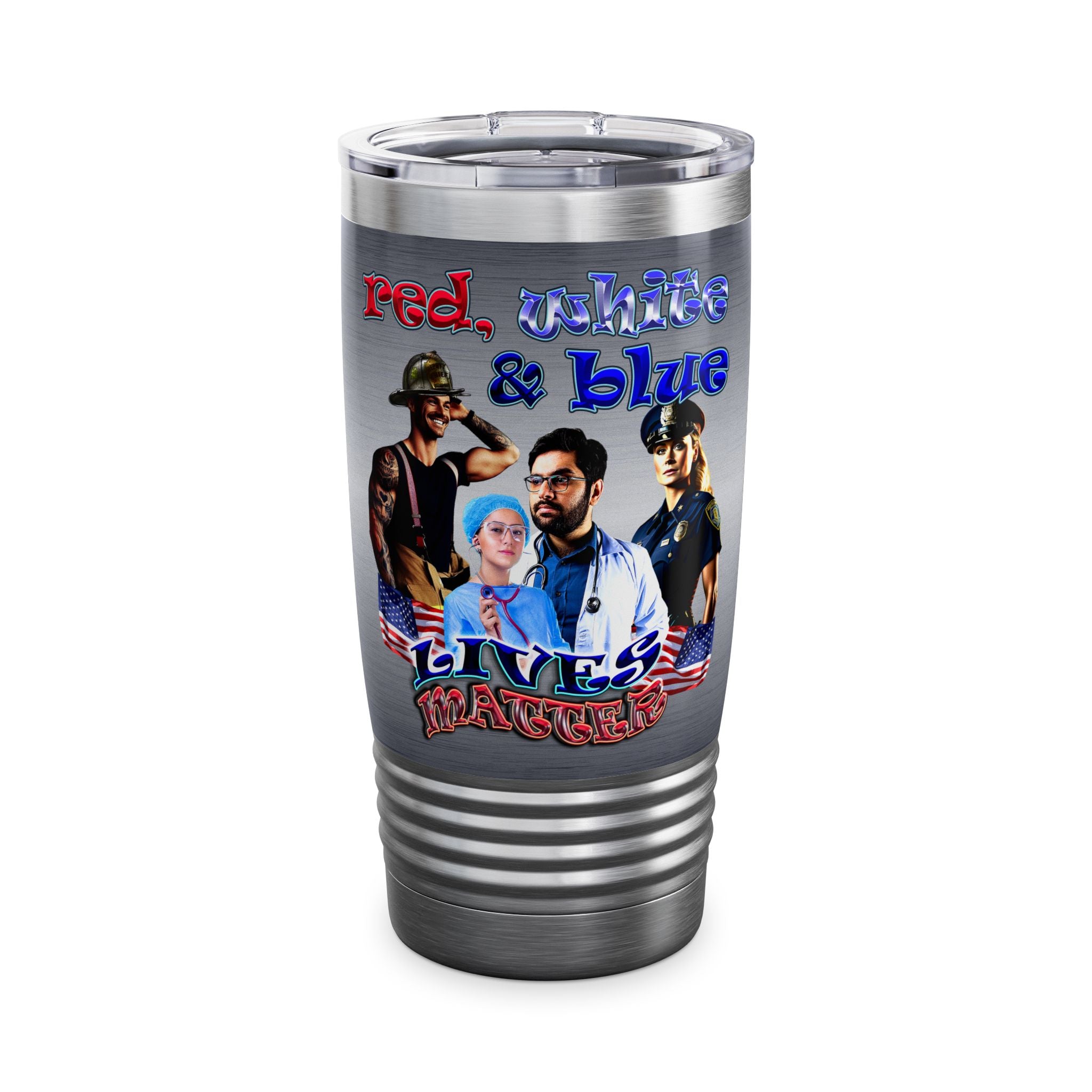 rw&b lives matter - Ringneck Tumbler, 20oz (brushed nickel)