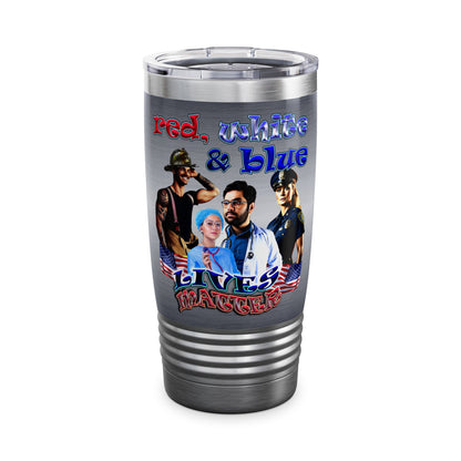 rw&b lives matter - Ringneck Tumbler, 20oz (brushed nickel)