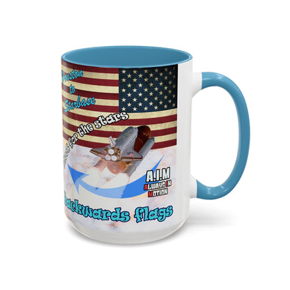 shoot for the stars - Accent Mug (white marble)