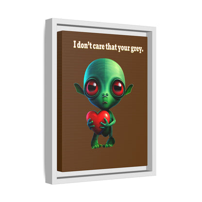 I don't care that your grey - framed canvas art (brown)
