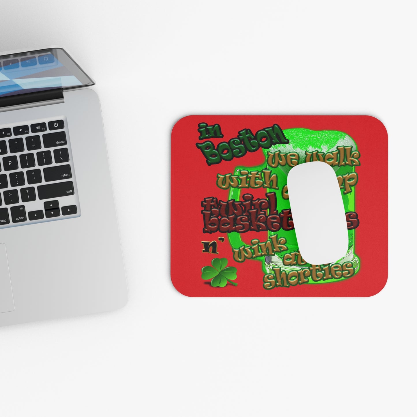 celtics logo - Mouse Pad (Rectangle) (red)