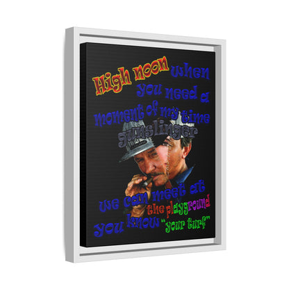 high noon - framed canvas art (black)