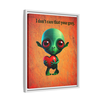 I don't care that your grey - framed canvas art (burnt orange)