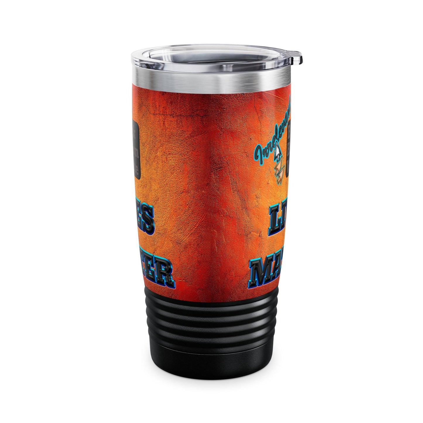 irrelevant - Ringneck Tumbler, 20oz (burnt orange)