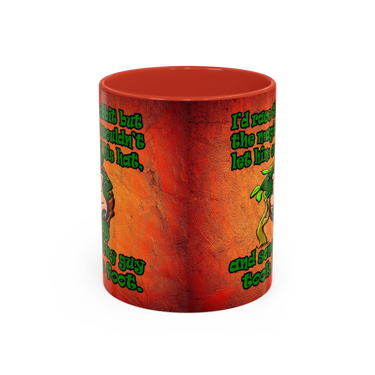 turtle race - Accent Mug (burnt orange)