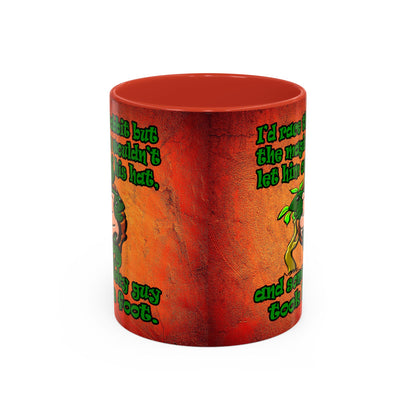 turtle race - Accent Mug (burnt orange)