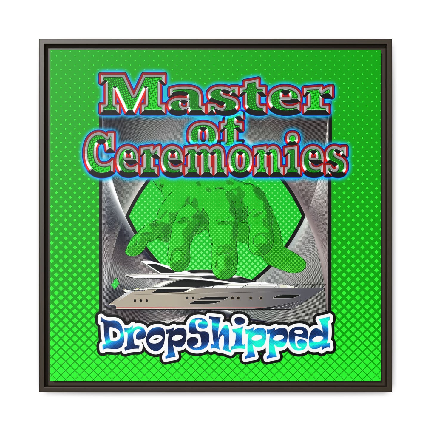 logo - framed canvas art (logo green)