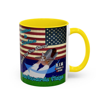 shoot for the stars - Accent Mug ('snoops' background)