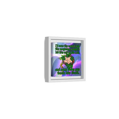 turtle race - framed canvas art (grey-pink wave)