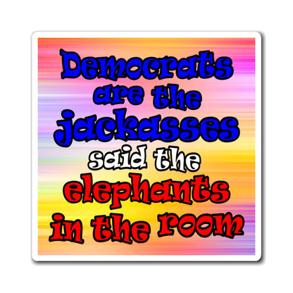 donkeys and elephants - Magnets - (color blur)