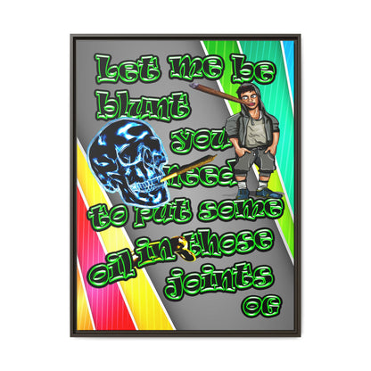 og - framed canvas art (rainbow split)