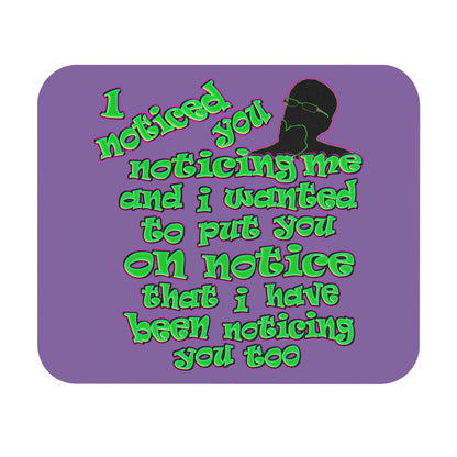 noticed you noticing - Mouse Pad (Rectangle) (light purple)