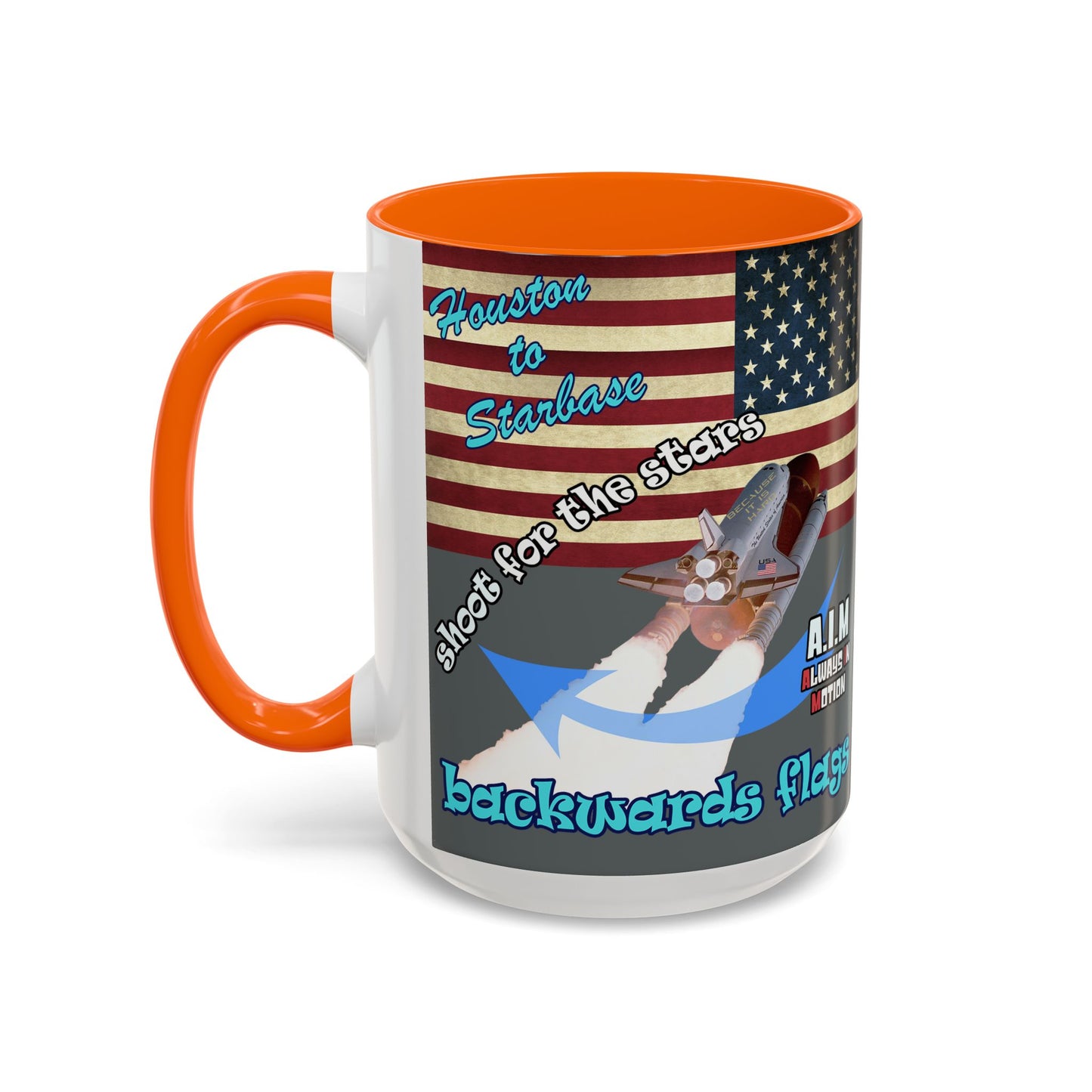 shoot for the stars - Accent Mug (dark grey)