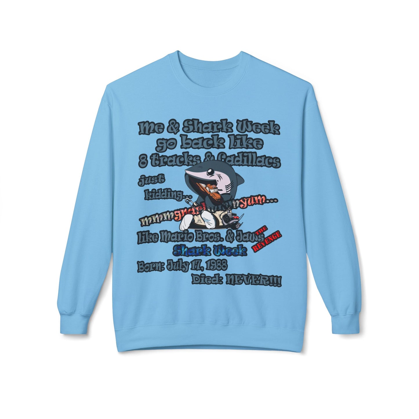 shark week - Unisex Midweight Softstyle Fleece Crewneck Sweatshirt