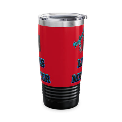 irrelevant - Ringneck Tumbler, 20oz (dark red)