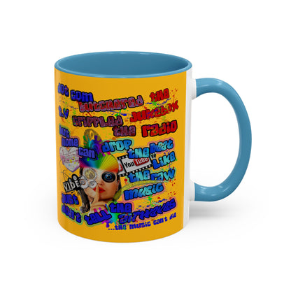 drop the beat - Accent Mug (yellow)