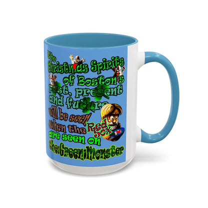 christmas spirits of boston - Accent Mug (light blue)