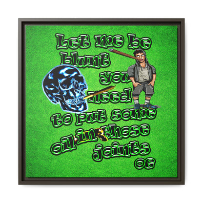 og - framed canvas art (green turf)