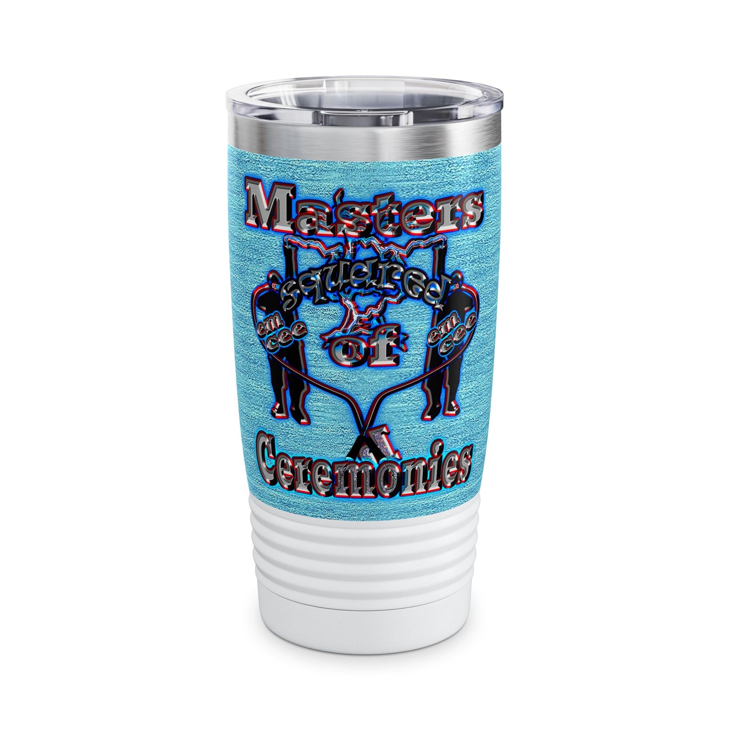 em cee squared - Ringneck Tumbler, 20oz (faded blue)