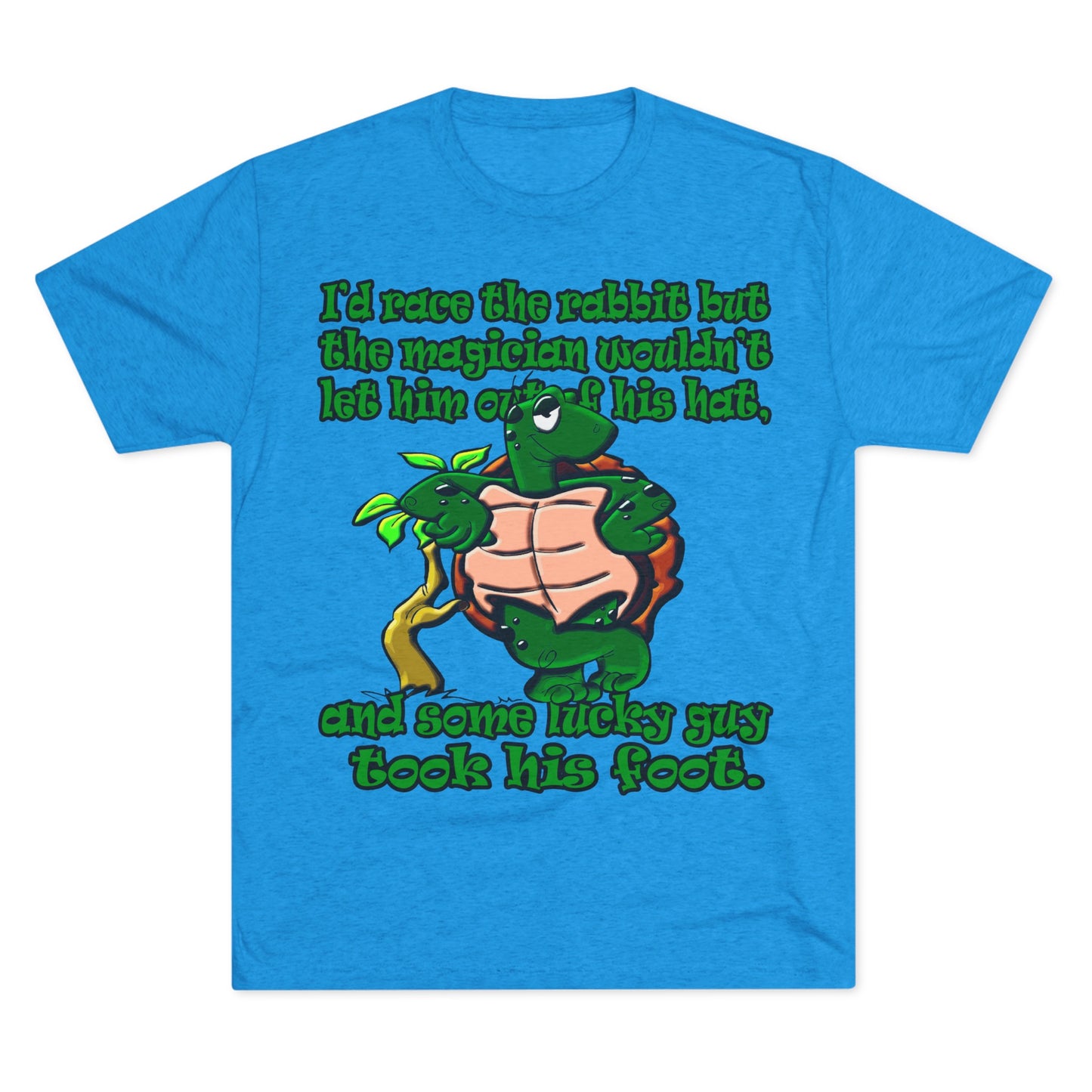turtle race - Unisex Tri-Blend Crew Tee