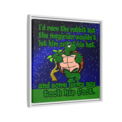 turtle race - framed canvas art ('snoops' background)