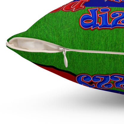 santa's shoes - Spun Polyester Square Pillow - ('snoops' background)