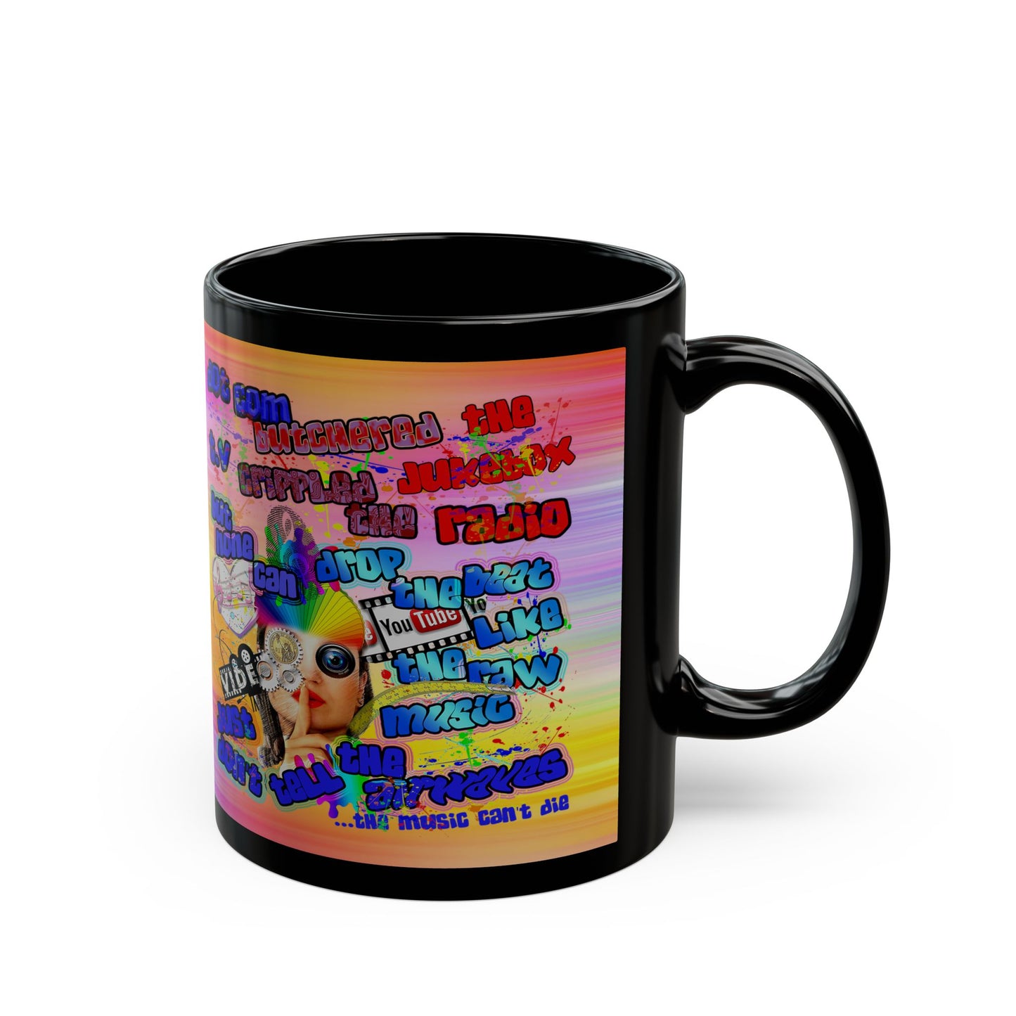 drop the beat - Black Mug (color blur)