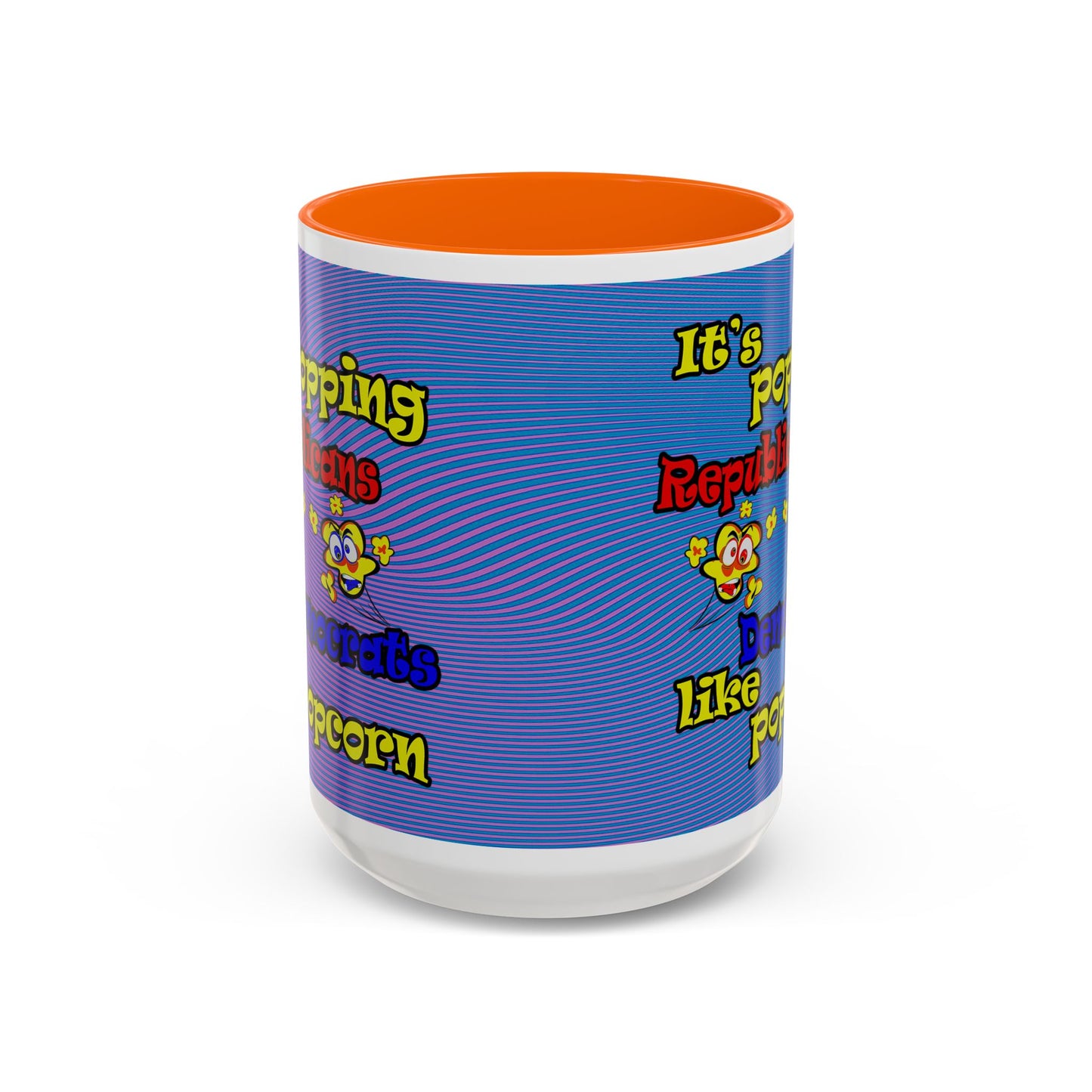 popping like popcorn - Accent Mug (light blue-purple wave)