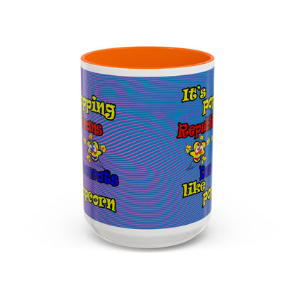 popping like popcorn - Accent Mug (light blue-purple wave)