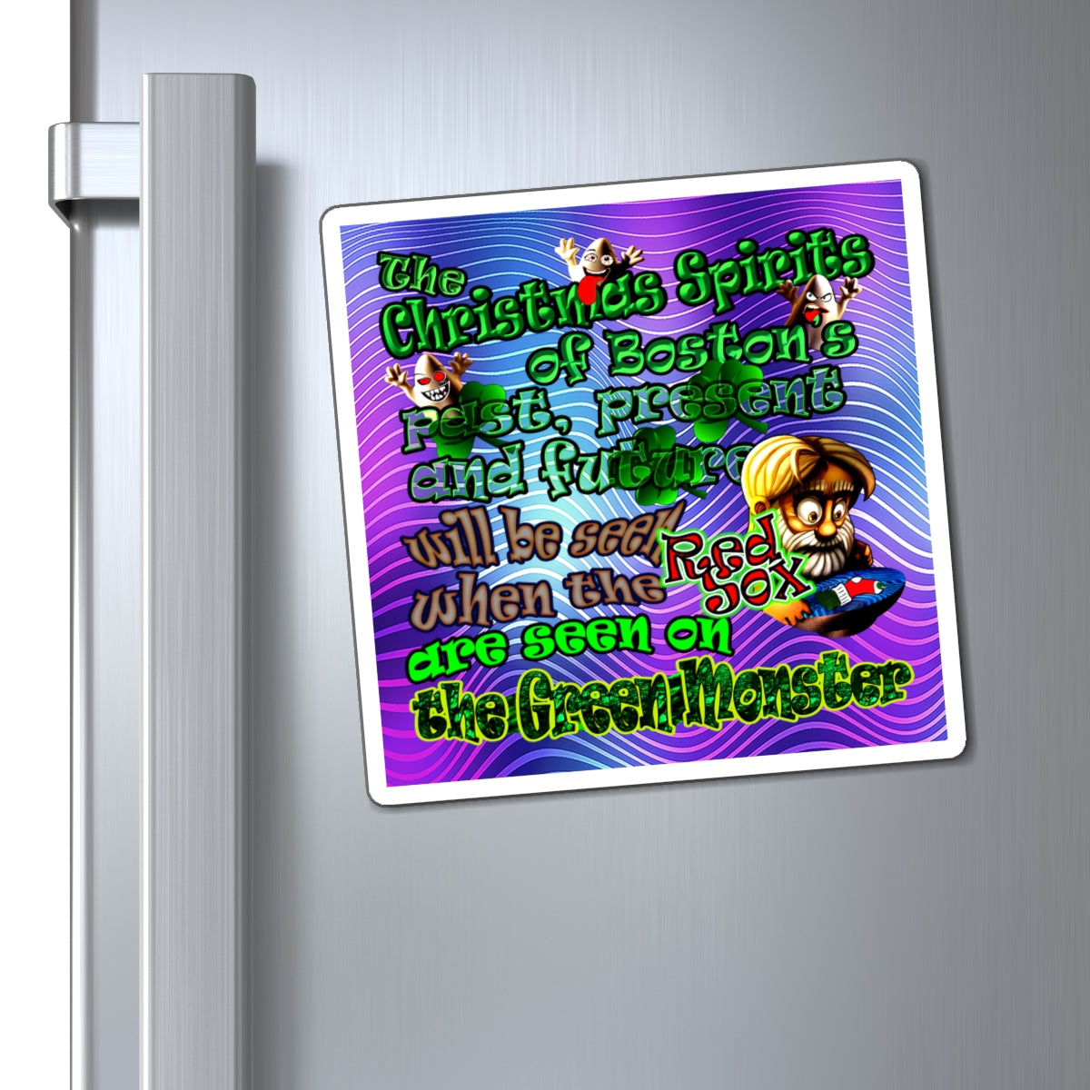 christmas spirits of boston - Magnets - (purple wave)