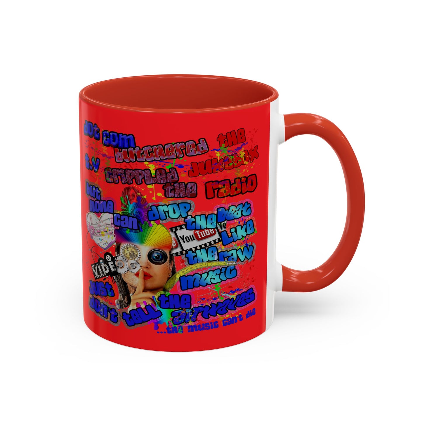 drop the beat - Accent Mug (yellow)